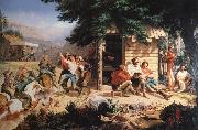 Nahl, Charles Christian Sunday Morning in the Mines France oil painting artist